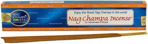 Nag Champa Gold Incense 15 Sticks - 12 Boxes (180 Total)...