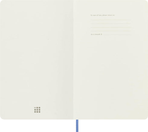 Moleskine Classic Notebook, Soft Cover, Large (5" x 8.25") Ruled/Lined, Hydrangea Blue, 192 Pages...