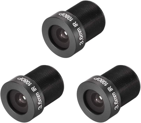 uxcell 3 Pcs CCTV Camera Lens 3.6mm Focal Length 1080P F2.0 1/3 Inch Wide Angle for CCD Camera...