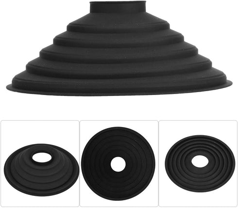 Collapsible Rubber Lens Hood, Lens Sun Hood Collapsible, Black Silicone Folding Lens Hood for Camera Lens, Camera Lens Anti Reflection Lens Hood f...