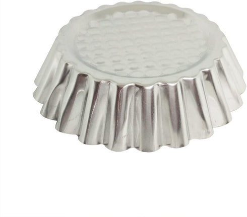 Set of 30, 3-3/4" Fluted Design Round Shape Non-stick Aluminum Tart Mold, Mini Pie Tin, Tartlet Pan...