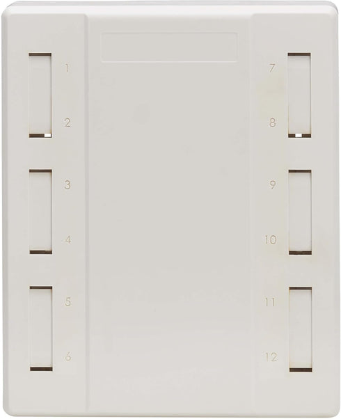 Tripp Lite 12-Port Surface-Mount Box for Keystone Jacks, Additional Breakout Pieces for Wide Compatibility, Mounting Screws Included, TAA Complian...
