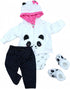 Reborn Baby Dolls Clothes 20 inch Outfit Accessories for 17-22 Inch Newborn Baby Doll Girl?Panda 4pcs Set ?...
