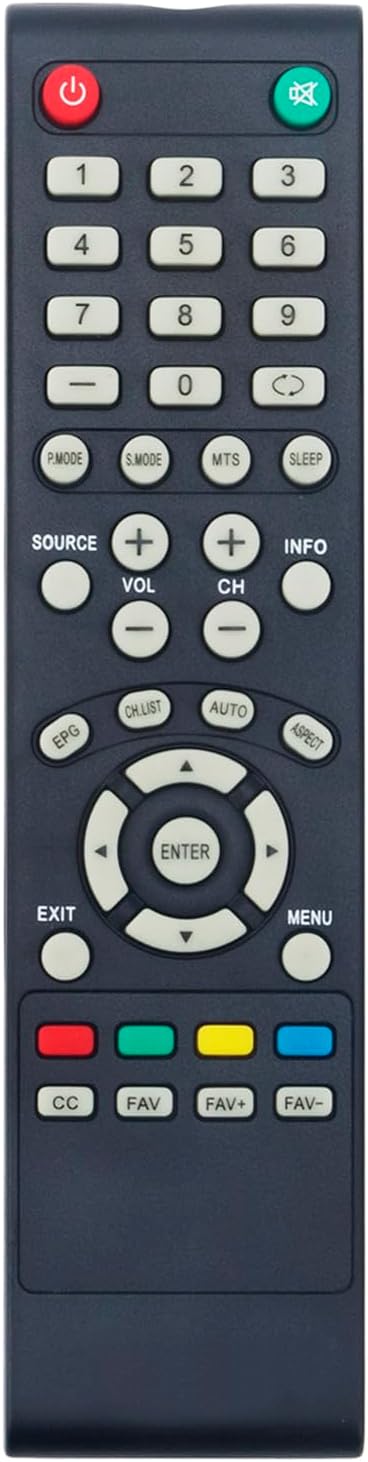 AIDITIYMI Replace Remote Control Compatible with Proscan TV PLDED5068A-D PLEDV3282A PLED2243A-I PLDED5066B PLDED5066A PLDED3273A-E PLDED5066A-B PL...