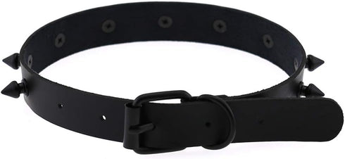 Unisex Multicolor Simulated Leather PU Punk Rock Gothic Black Spiked Rivets Choker Collar Necklace...