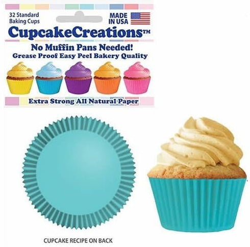 Light Turquoise Cupcake Baking Cup Liners 32 Count by Cupcake Creations...