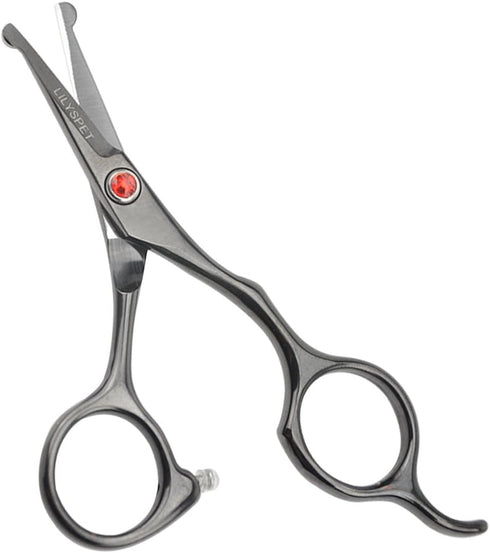 LILYS PET 5.0" Right-Handed Round-Tip Pet Grooming Scissors, Stainless Steel Small Ball Tip for Nose Hair,Ear Hair,Face Hair,Paw Hair for Dogs and...