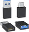 4-Pack USB C to USB Adapters, with 2 Type C Female to A Male Converters & 2 USB C Male to USB Female Connectors, Compatible with Apple Watch, iPho...