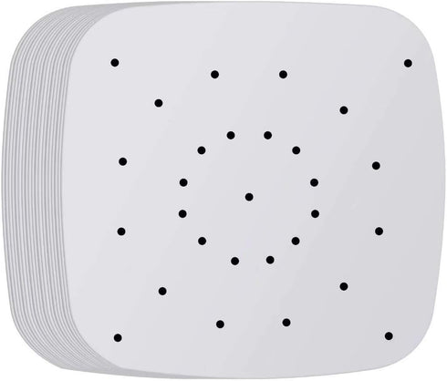 200pcs 8.5inch Square Perforated Parchment Paper Sheets, Premium Nonstick Bamboo Steamer Liner for Air Fryers, Steaming Basket, Oven, Baking, Cook...