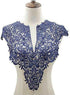 2 Pcs Water-Soluble Lace Collar Polyester Silk Embroidery Chest Lace Three-Dimensional Hollow Collar Fake Collar Front/Back Collar(Tibetan Blue)...