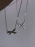silver bow necklace, Women's bow collarbone chain, Bow necklaces for women, Bow pendant necklaces, sparkling fine rhinestone necklaces, Necklace J...