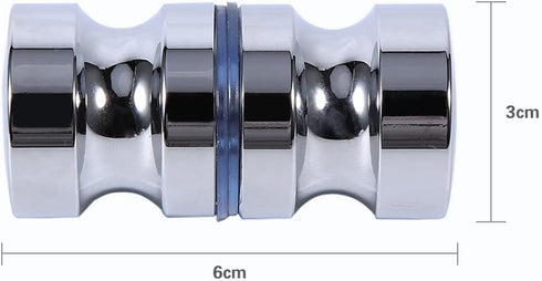 Glass Door Handle, Aluminum Alloy Drawer Knob 1.1 Dia Single Glass Bathroom Shower Cabinet Door Handle with Screw, Door Knobs...