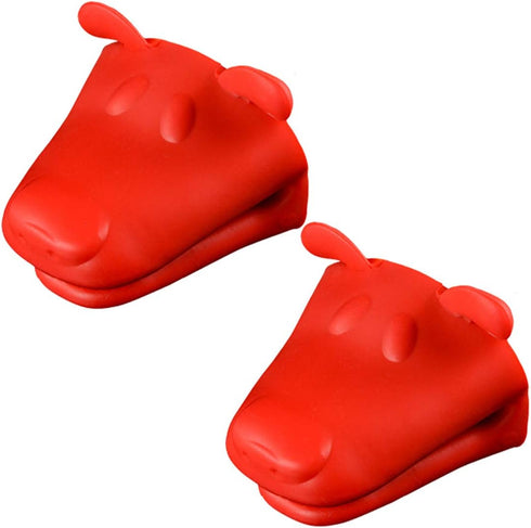 Mini Oven Mitts Gloves-BPA Free Silicone,Heat Resistant, Cooking Pinch Mitts Potholder for Kitchen Cooking & Baking (Red)...
