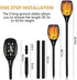 Solar Torch Lights, Waterproof Flickering Flames Solar Lights Outdoor Landscape Decoration Lighting Dusk to Dawn Auto On/Off Security Light for Ga...