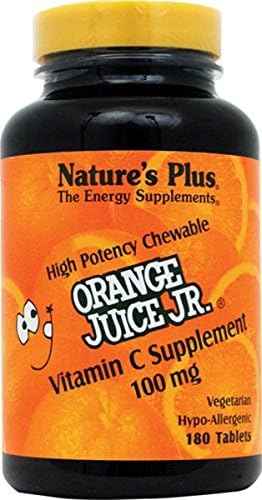 Nature's Plus Orange Juice Jr Chewable Vitamin C - 100 mg - 180 Tablets...