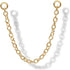 PAVOI 14K Gold Earrings Connector Chain for Women| Convertible Dangle Chain for Double Piercings...