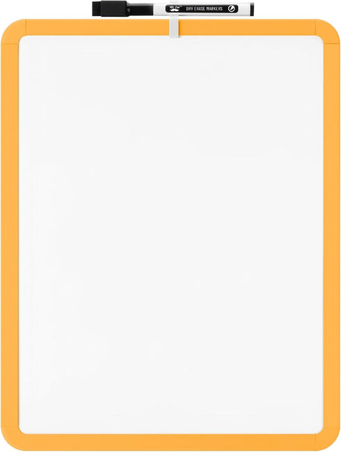 Mr. Pen- Dry Erase Board, 14” x 11” with a Black Dry Erase Marker, Orange Frame, Small White Board, White Board for Kids, White Board for Students...