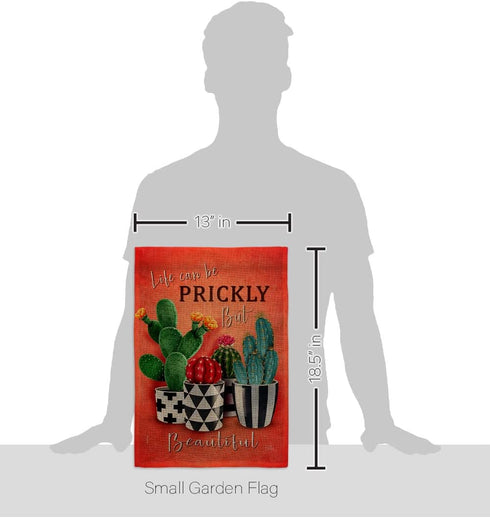 Breeze Decor Prickly But Beautiful Burlap Garden Flag Regional Southwest Desert Cactus Country Succulent Particular Area House Decoration Banner S...