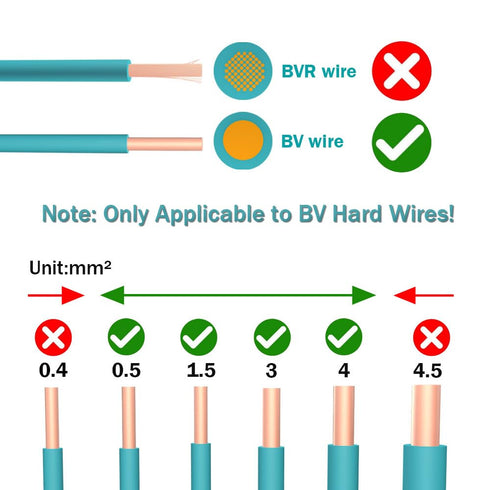 Waterproof Wire Connectors Quick Inserted IP68 Moisture Guard Weatherproof Single-core Cable Junction Box for 0.5mm² - 4mm² Hard Wire Lawn Mower S...
