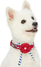 Blueberry Pet 4 Patterns Bon Voyage Sea Lover Adjustable Dog Collar in Timeless Red, Neck 13-16.5", for Medium Breed...