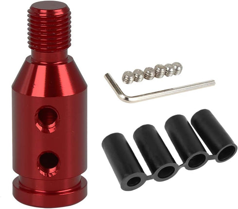 X AUTOHAUX M12 X 1.25 Car Universal Red Gear Shift Knob Adapter for Non Threaded Shifter...