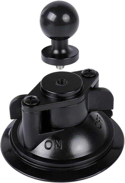 Suction Cup Base Mount with 25mm/1" Ball,Compatible with RAM Mounts and Other B Size Double Ball Socket Arm...