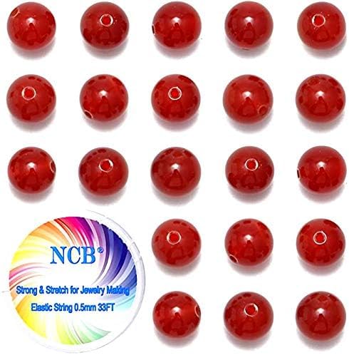 200PCS 8mm Gorgeous Natural Carnelian Gemstone Smooth Round Loose Beads for Jewelry Making (Carnelian, 8mm 200Beads)...