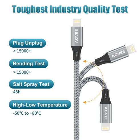 AGVEE 4ft MFi Certified Lightning to RCA Cable Audio Y Cord Adapter Converter for iPhone 14 13 12 11 XS XR X 8 7 iPad iPod to Car, Home Stereo Spe...