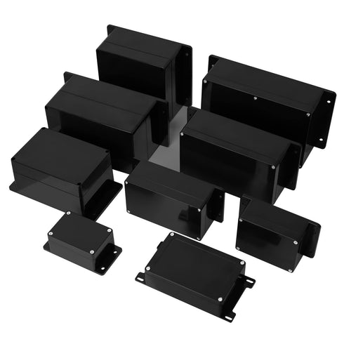 Junction Box IP65 Waterproof Dustproof ABS Plastic Universal Electric Project Enclosure with Fixed Ear Black 4.5x3.5x2.2 inch (2pc)...