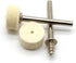 TEMO 100 pc Felt Polishing Wool Bob Burr 1/2 Inch Diameter 1/4 Inch High Wheels #414 with 2 Screw Mandrel 401 1/8 Inch Shank for Dremel Rotary Too...