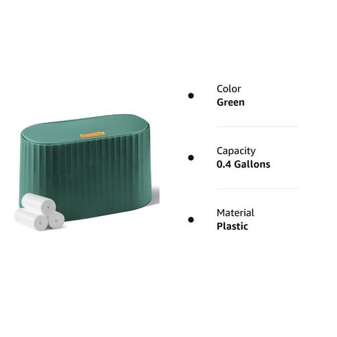 GILIF Mini Desktop Trash Can with Lid,Tiny Press Type Garbage Can with 90pcs Trash Bags,Small Little Cute Countertop Bathroom Waste Bin...