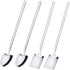 Fruit Dessert Shovel Spoons Set 4PCS, 6.8 inch Stainless Steel Mixed Dinner Teaspoon Spoons for Dessert Coffee Tea Ice Cream Fruit Cake for Home K...