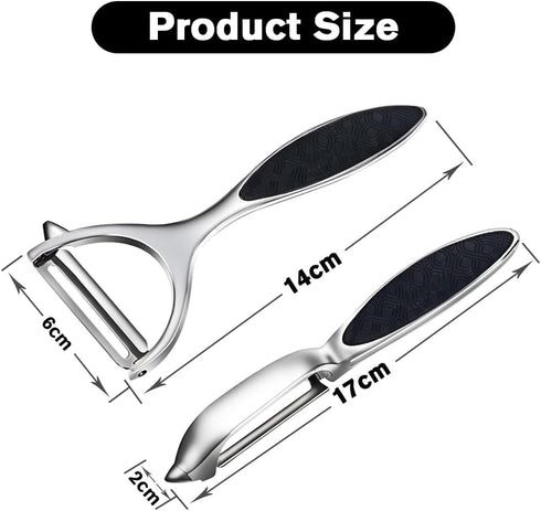 Vegetable Peeler, Potato Peelers for Kitchen Stainless Steel Multi-function Set Fruit Peeler For Kitchen and Household Tools Y & I Shape Swivel Bl...