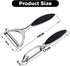 Vegetable Peeler, Potato Peelers for Kitchen Stainless Steel Multi-function Set Fruit Peeler For Kitchen and Household Tools Y & I Shape Swivel Bl...