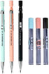 3pcs 2.0mm Mechanical Pencil with 18pcs Black Lead Refills, Automatic Pencils Press Mechanical Pencil for Writing,Draft Drawing Crafting Art Sketc...