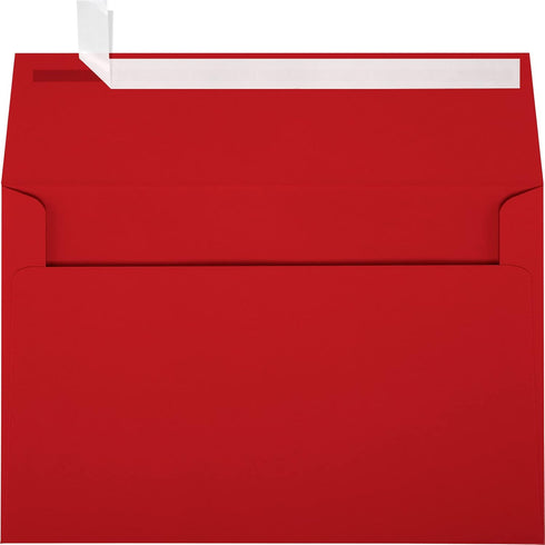 LUXPaper A9 Invitation Envelopes | 5 3/4" x 8 3/4"| Holiday Red | 60lb. Text | 50 Qty...