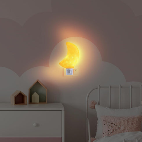 Moon Nightlight for Nursery Decor Nursery Nightlight for Baby Nursery Room Decor Moon Wall Nightlight for Bedroom Moon Wall Lamp Sign Baby Adults ...