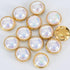 AB Crystal Pearls Beads Silver/Gold Claw Rhinestones Round Sew On Clothing Stones (AB Gold Claw, 8MM)...