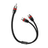 1ft 2 Female to 1 Male Nickel Plated RCA Y Adapter Splitter Connector Cable (2 Pack)...