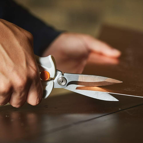 Fiskars Crafts Easy Action PowerCut Snips, 8, White/Gray...