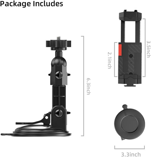 SOH Car Suction Cup Phone Holder Mount, Dashboard & Windshield Universal Car Mount for iPhone, Samsung, Google, Huawei, Nokia, Other Smartphones...