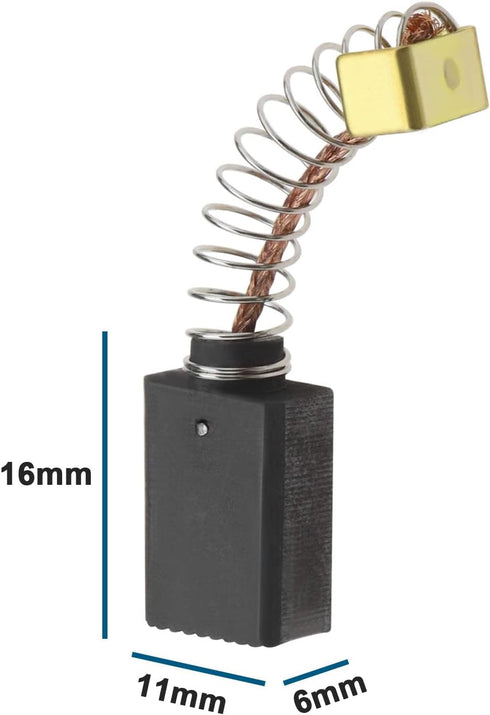 The Lord of the Tools 2 Pairs Carbon Brushes Auto Stop Compatible with Workzone PT150601 1500W Rotary Hammer Drills 6x11x16mm Electric Tools Power...