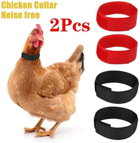 2pcs Black Anti Crow Rooster Collar, No Crow Noise Neck Belt for Roosters for Chicken, Duck, Goose Pet Collar,Length...