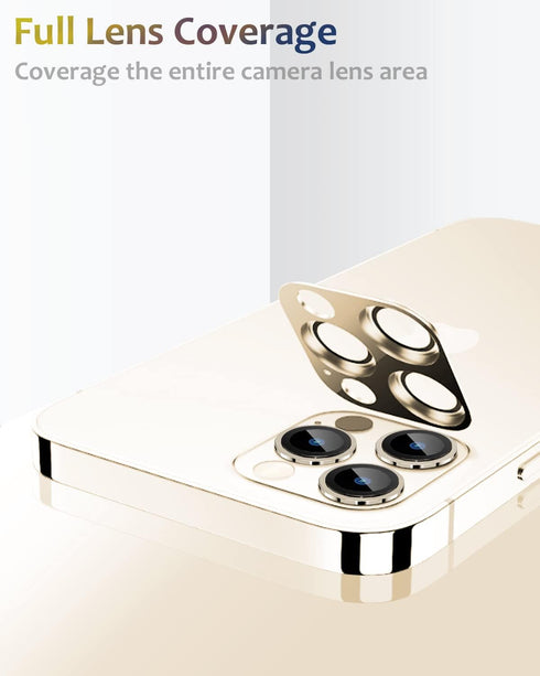 Glitter Camera Lens Protector Compatible for iPhone 14 Pro Max and iPhone 14 Pro Metal Plus Tempered Glass Camera Cover Support LIDAR Scanner, Ant...