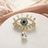 ROFARSO Lucky Charm Evil Eye with Tears Aojo Brooch Pin for Women Fully-Jewelled with Rhinestone Crystal for Wedding Party Prom Gift Accessories f...