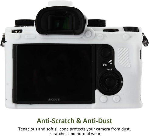 Camera Case for Sony A9 Alpha 9 ILCE-9, Texture Surface, Anti-Scratch Soft Silicone Rubber Housing Case Shell Protective Cover (White)...