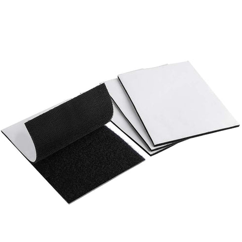 Melsan 4x6 Inch Hook and Loop Tape Heavy Duty - 4 Sets - Strong Back Adhesive Fastener for Home Office Indoor Outdoor Use - Instead of Holes and S...