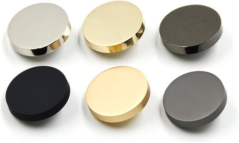 10PCS Metal Flat Button Women Suit Woolen Coat Button Male Jacket Button Shirt Suit Trousers Button Round Shaped Sewing Button (15mm, Gold)...