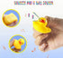 Bath Toy Baby Bathtub Duck Toy Set, 1 Pcs Ducky Animals Fishing Net with 6 Pcs Water Floating Sea Animals Duck Toys, Bathroom Floating Pool Fishin...