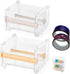 2 Pack Transparent Visible Desktop Washi Masking Tape Dispenser, Multi Tape Cutter,Roll Tape Holder, DIY Sticker Roll Tape Cutter Holder Storage (...